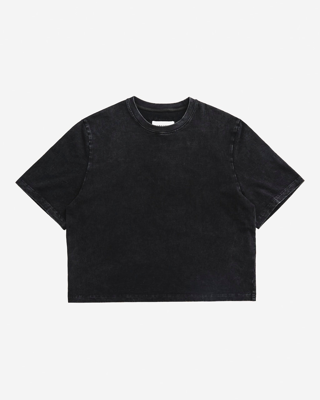 CROP WASHED LACE TEE TOP