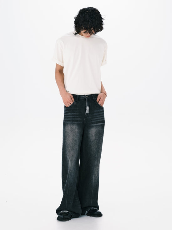 BAGGY DENIM JEANS BLACK
