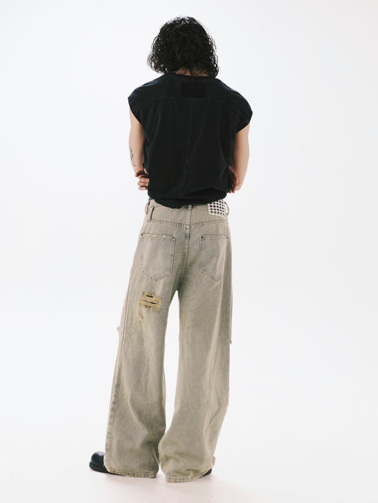 BAGGY DESTROY DENIM JEANS DUST