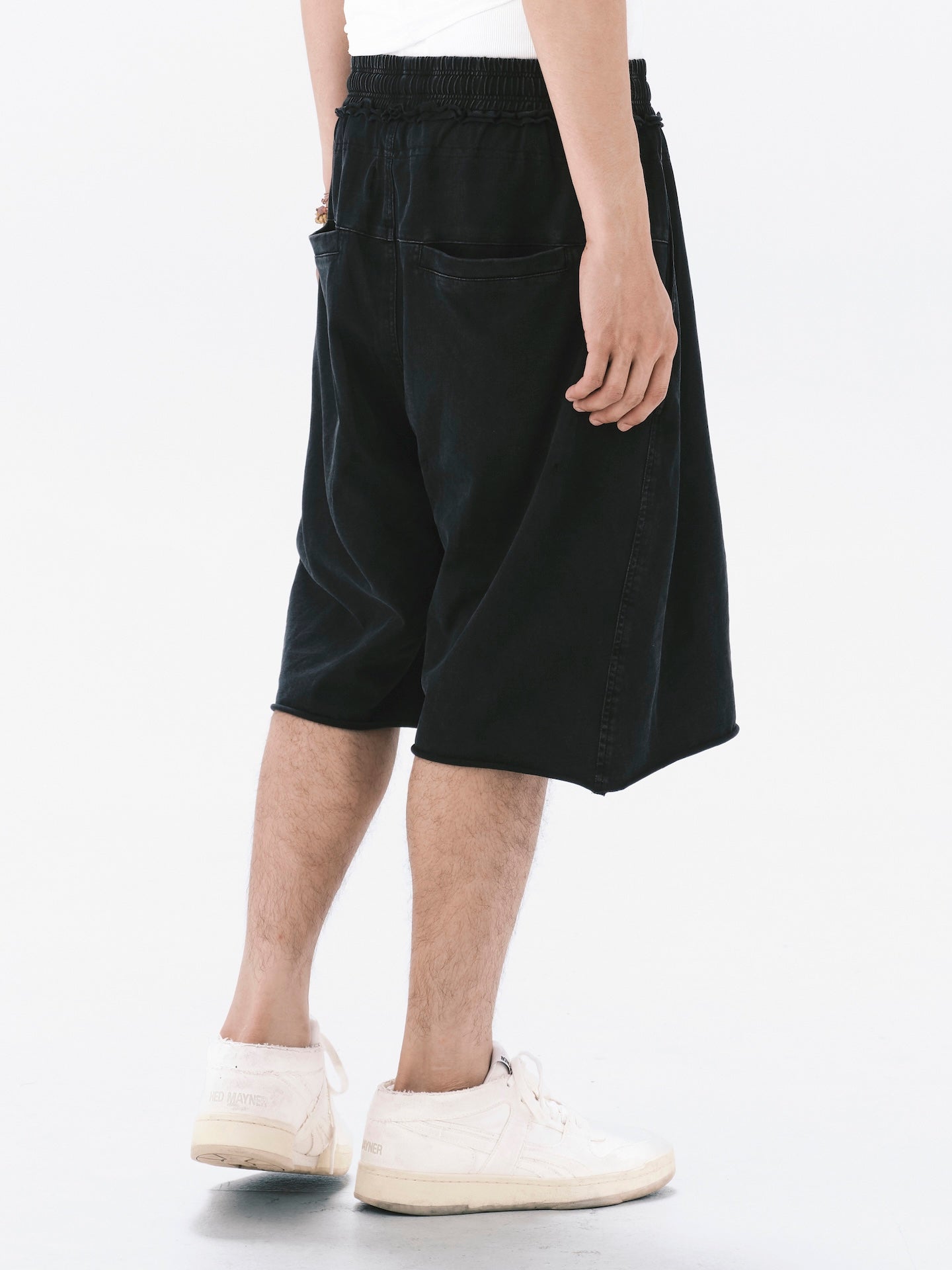 WASHED SWEAT SHORTS BLACK