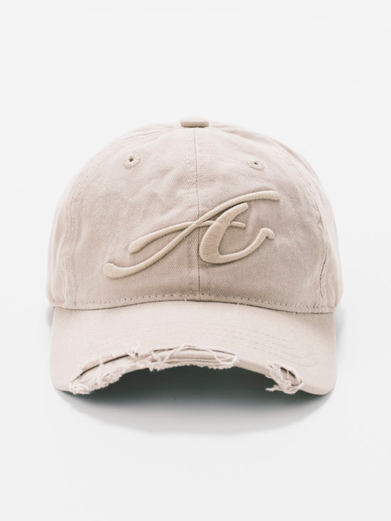 RAW EDGE BASEBALL CAP BEIGE