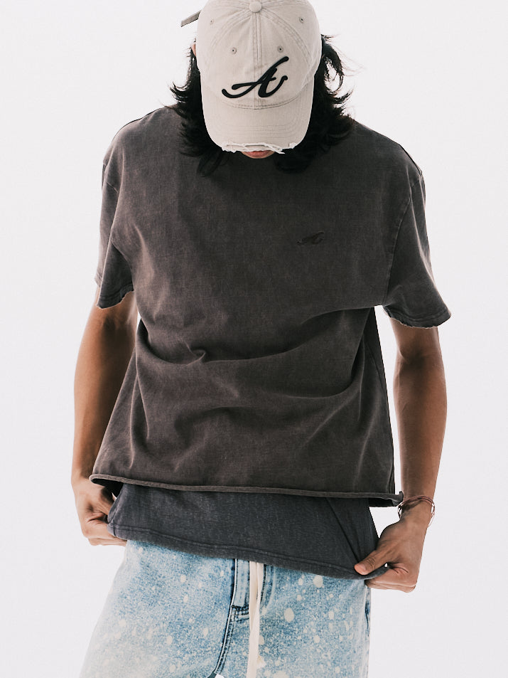"A" BASIC T-SHIRT BROWN