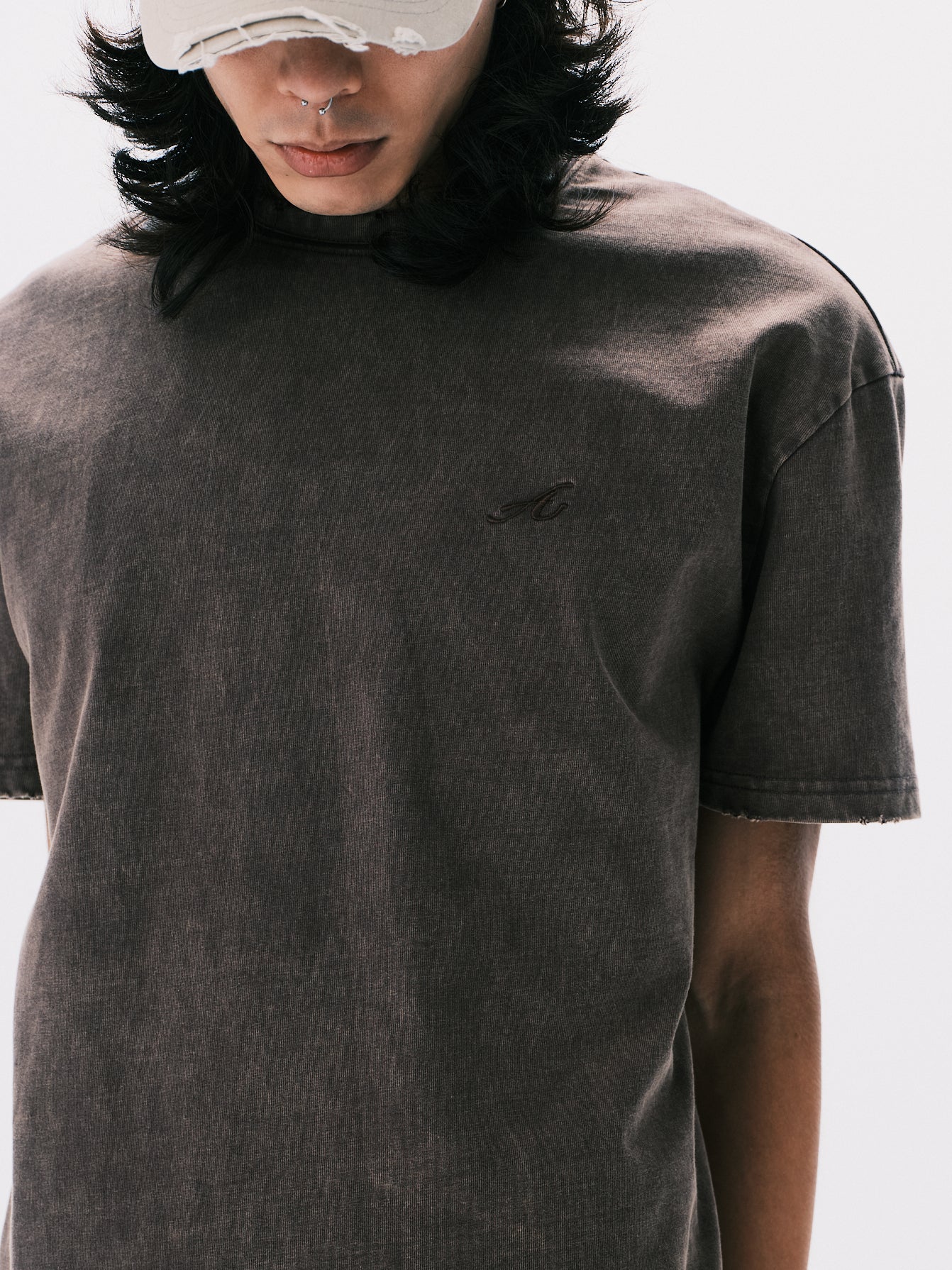 "A" BASIC T-SHIRT BROWN