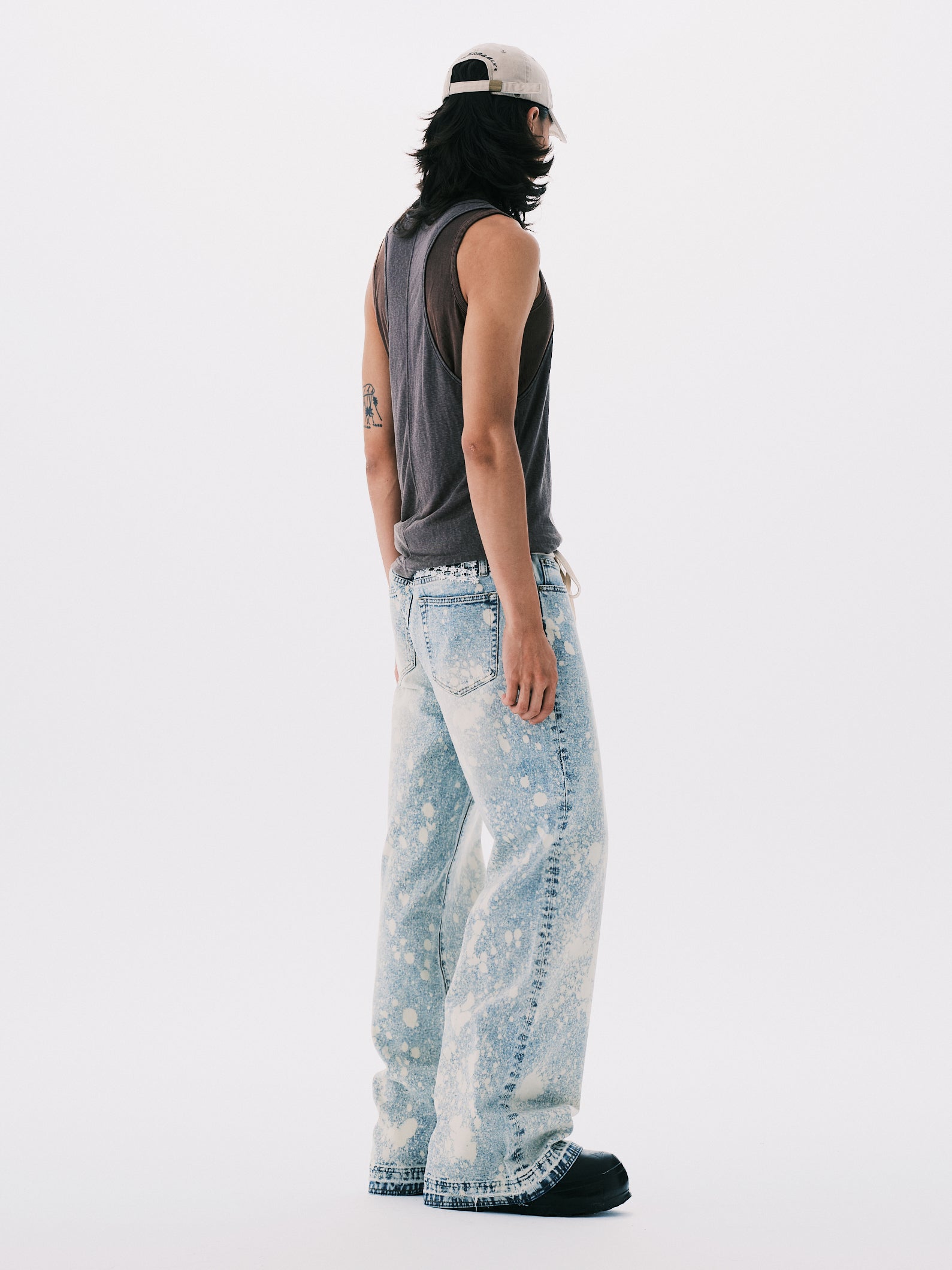 DOUBLE LAYERS TANK TOP GREY