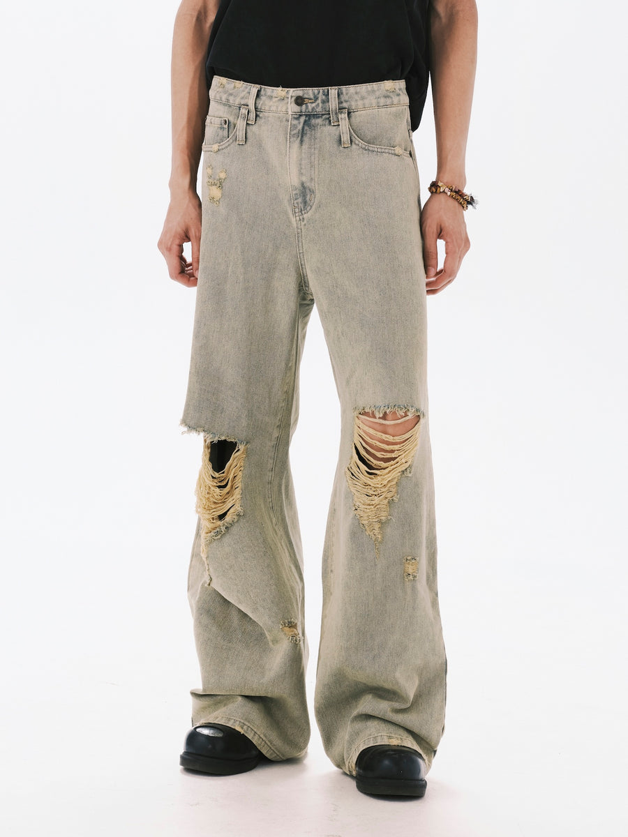 BAGGY DESTROY DENIM JEANS DUST - ANOWHEREMAN