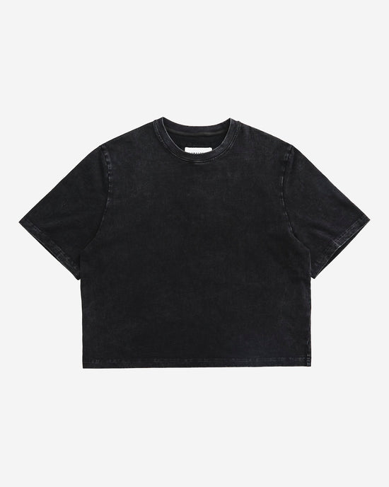 WASHED CROPPED T-SHIRT BLACK