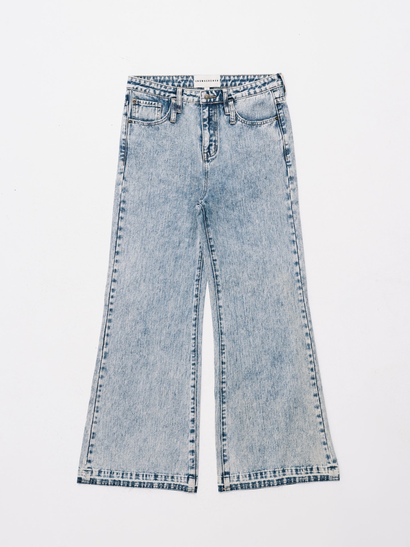 STRAIGHT LEG DENIM JEANS BLUE