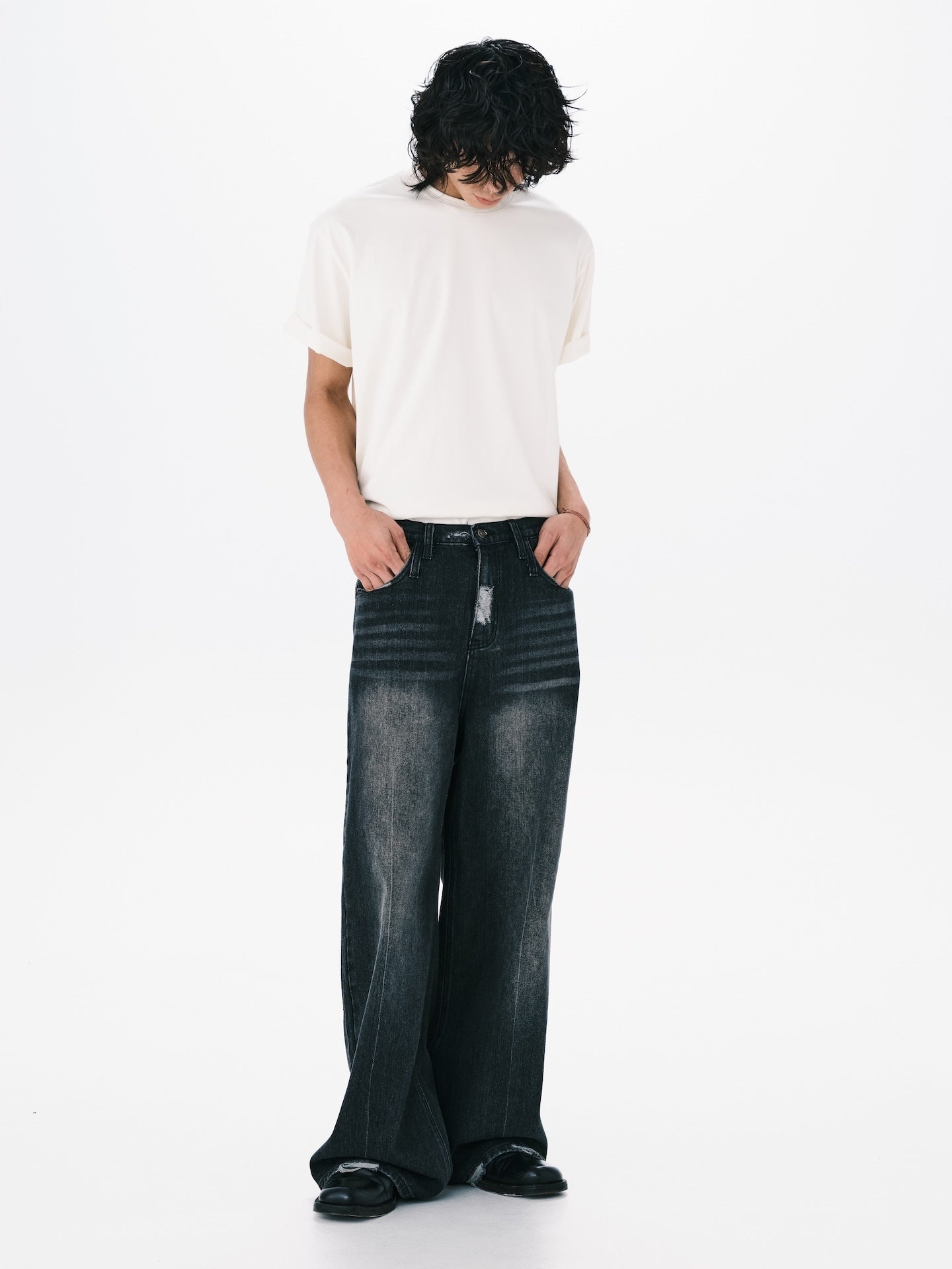 BAGGY DENIM JEANS BLACK
