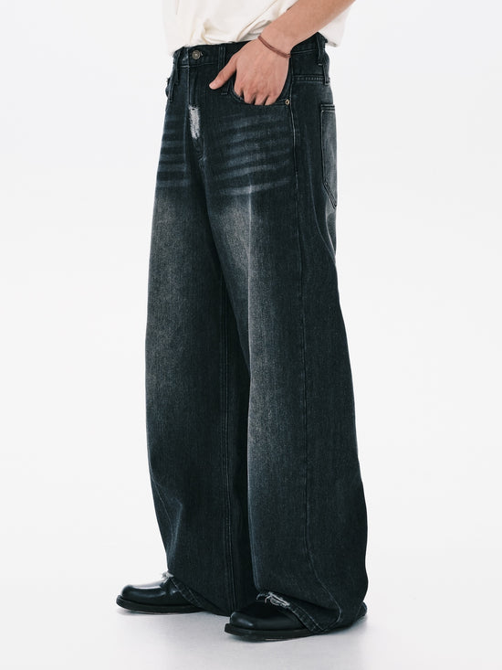 BAGGY DENIM JEANS BLACK