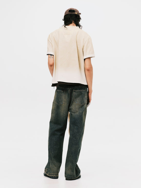 DIRTY WASH CROPPED TEE DUST