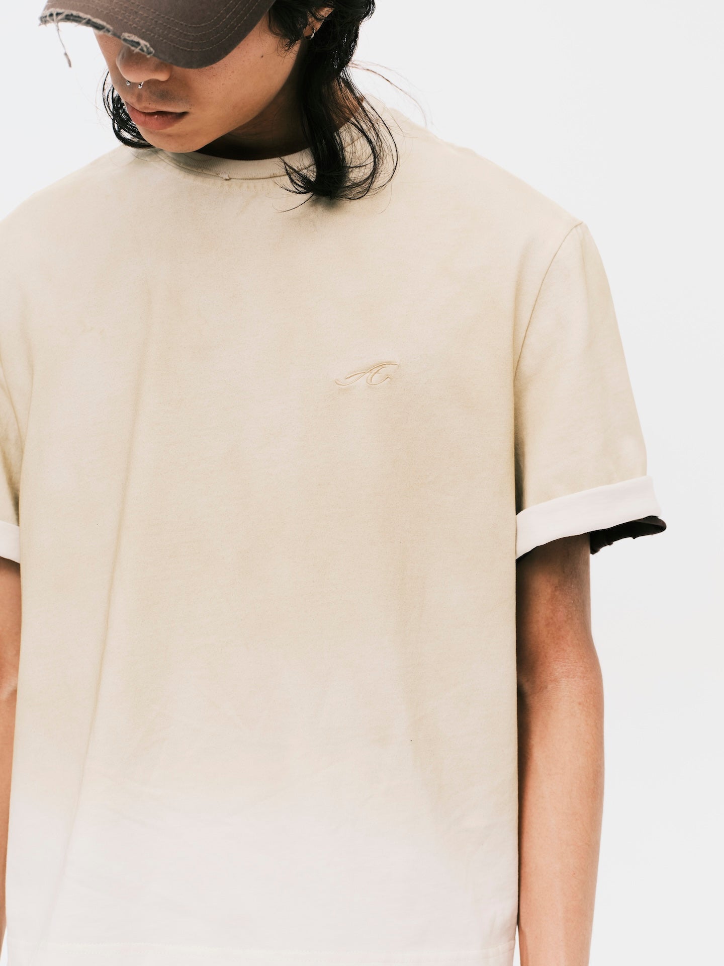 DIRTY WASHED CROPPED TEE DUST