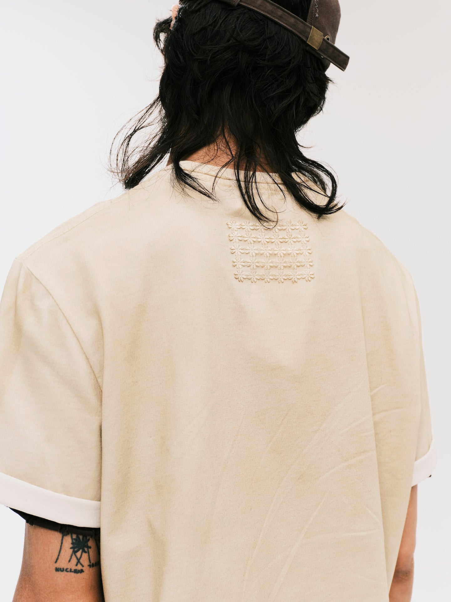 DIRTY WASHED CROPPED TEE DUST