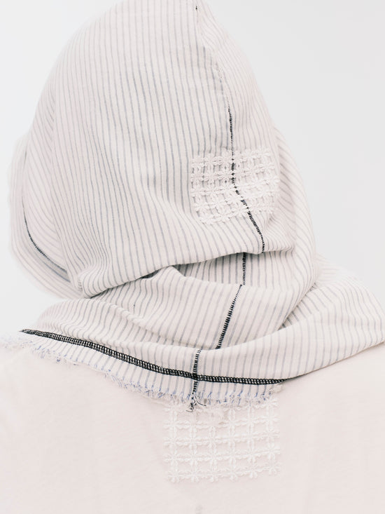 RAW EDGE HOODIE SCARF