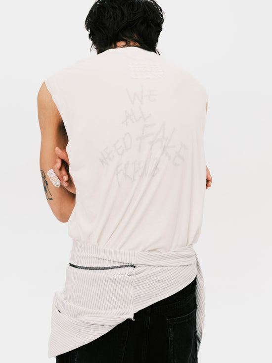 PRINT LAYERS TANK TOP WHITE