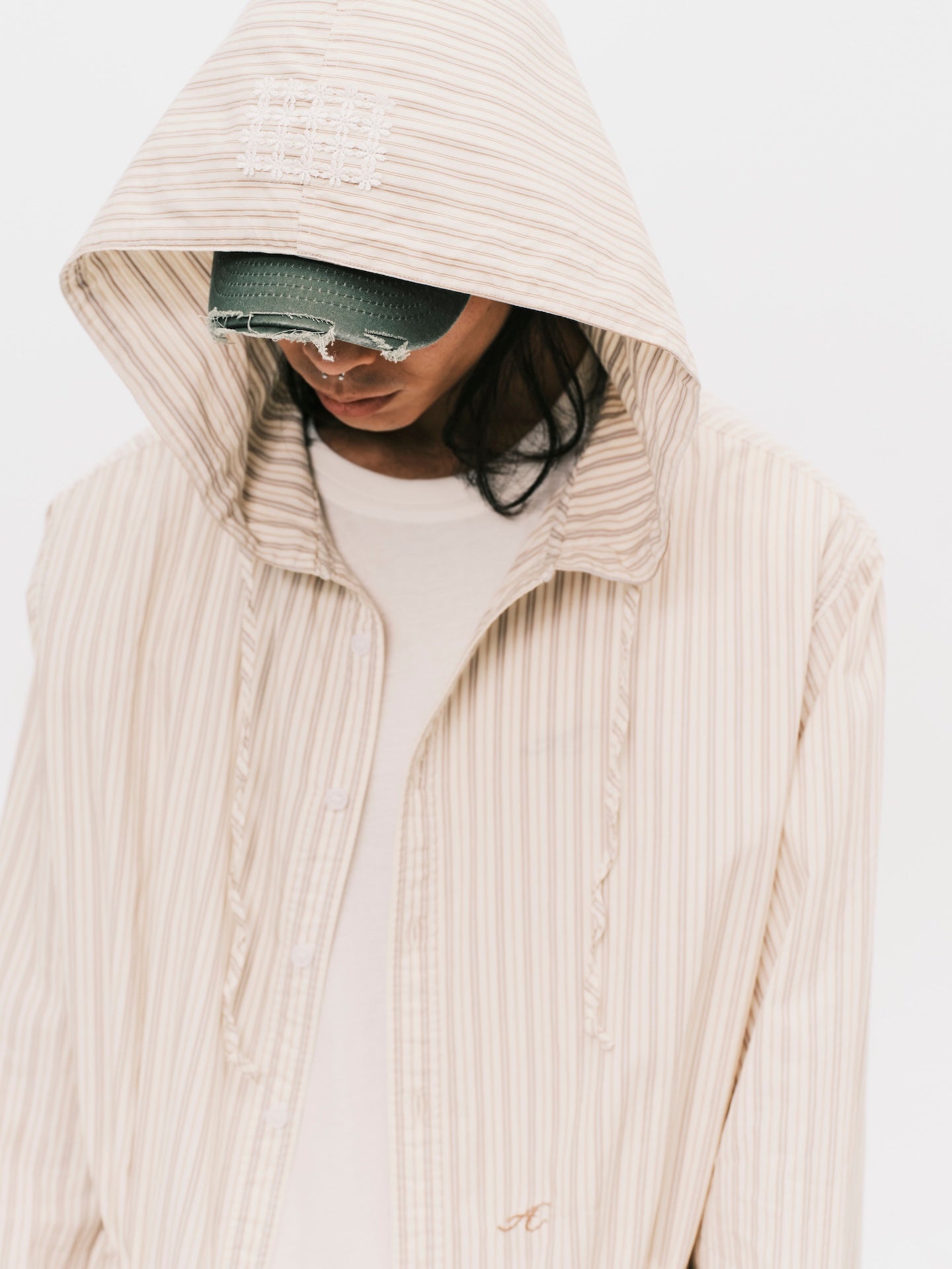 OVERSIZE HOODIE SHIRT BEIGE