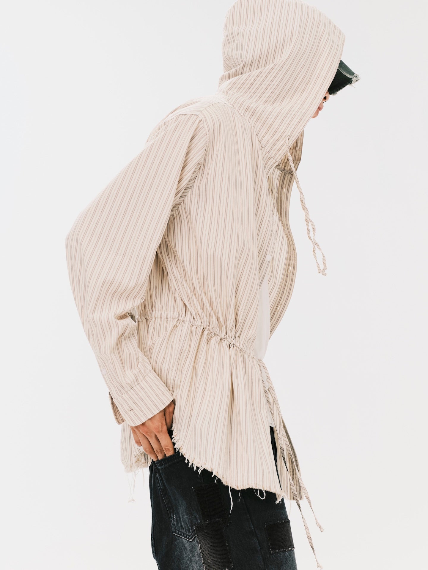 OVERSIZE HOODIE SHIRT BEIGE