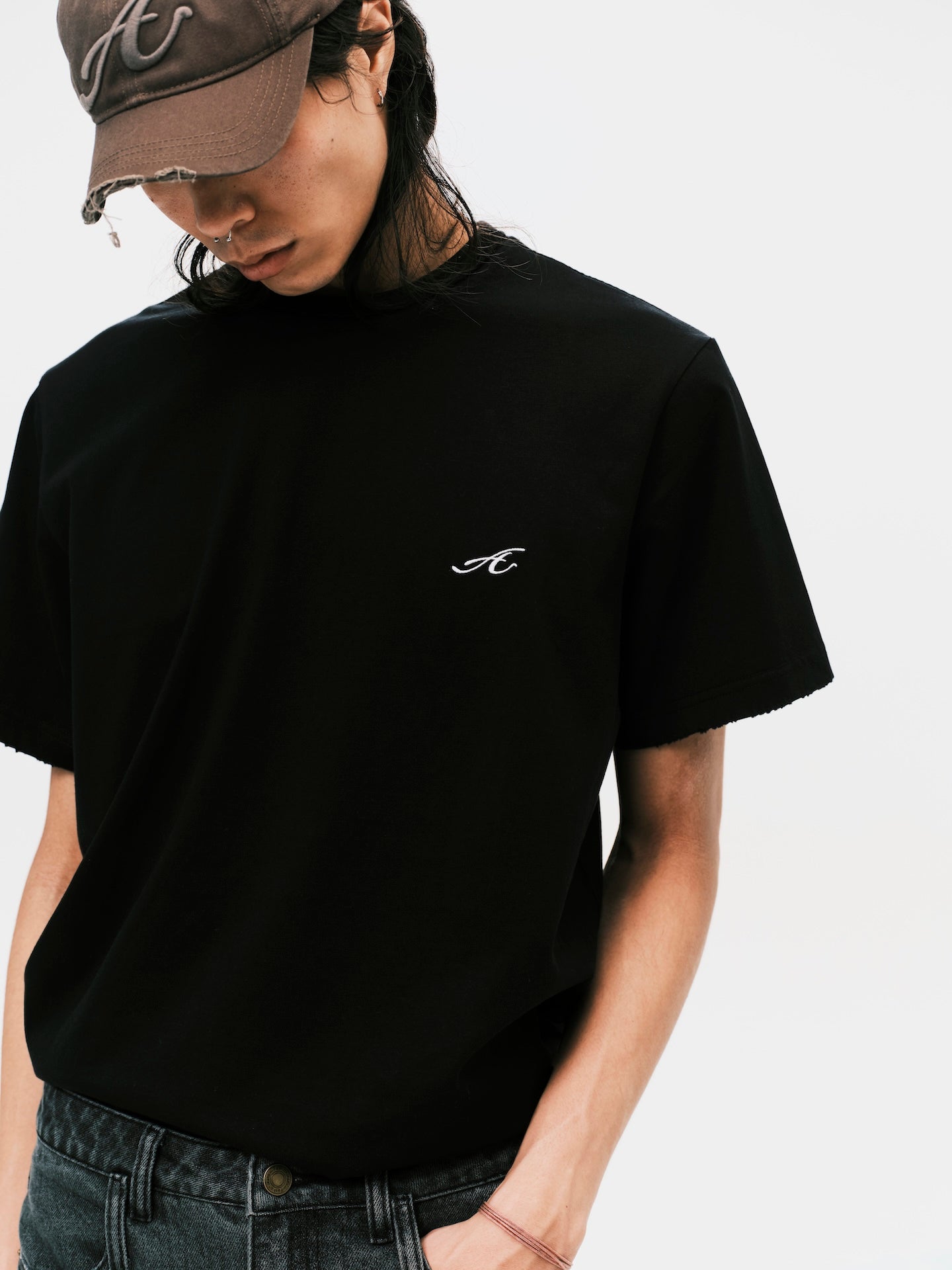 "A" OVERSIZE T-SHIRT BLACK