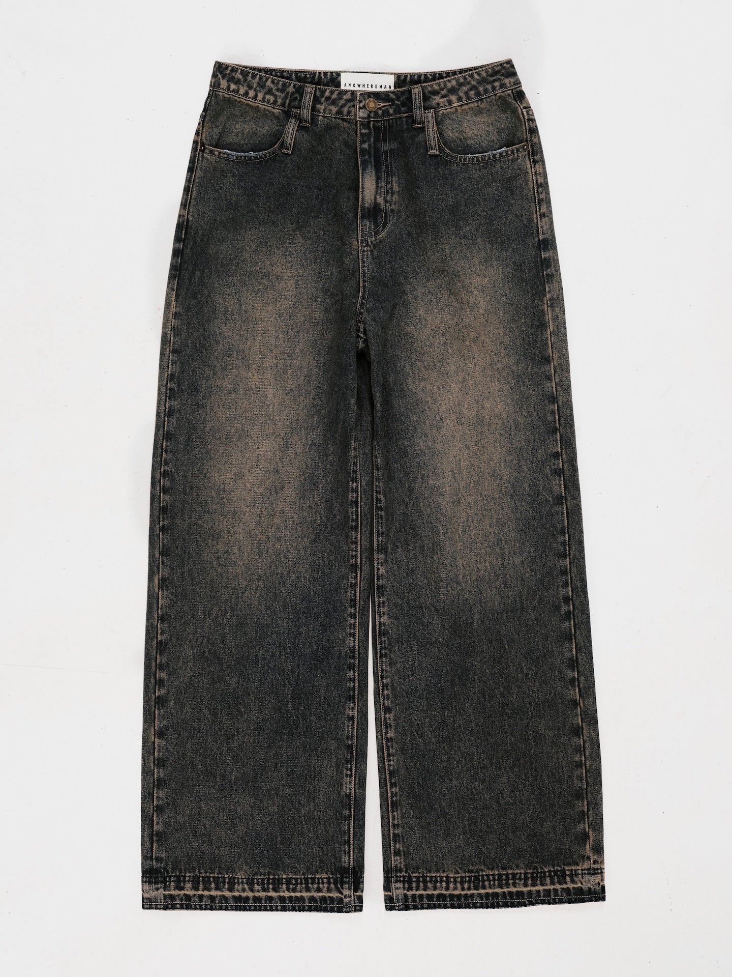 WASHED DENIM JEANS BROWN (WOMEN)