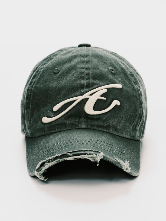 RAW EDGE BASEBALL CAP GREEN
