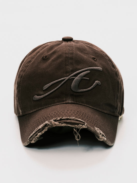 RAW EDGE BASEBALL CAP BROWN