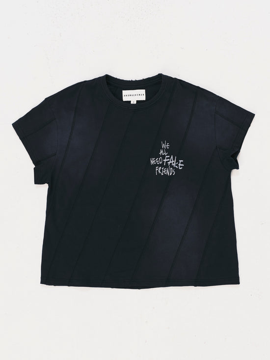PRINT MUSCLE TEE NAVY