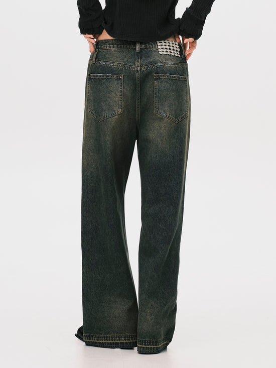 WASHED DENIM JEANS BROWN (WOMEN)