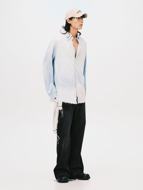 WASHED DENIM SHIRT BLUE