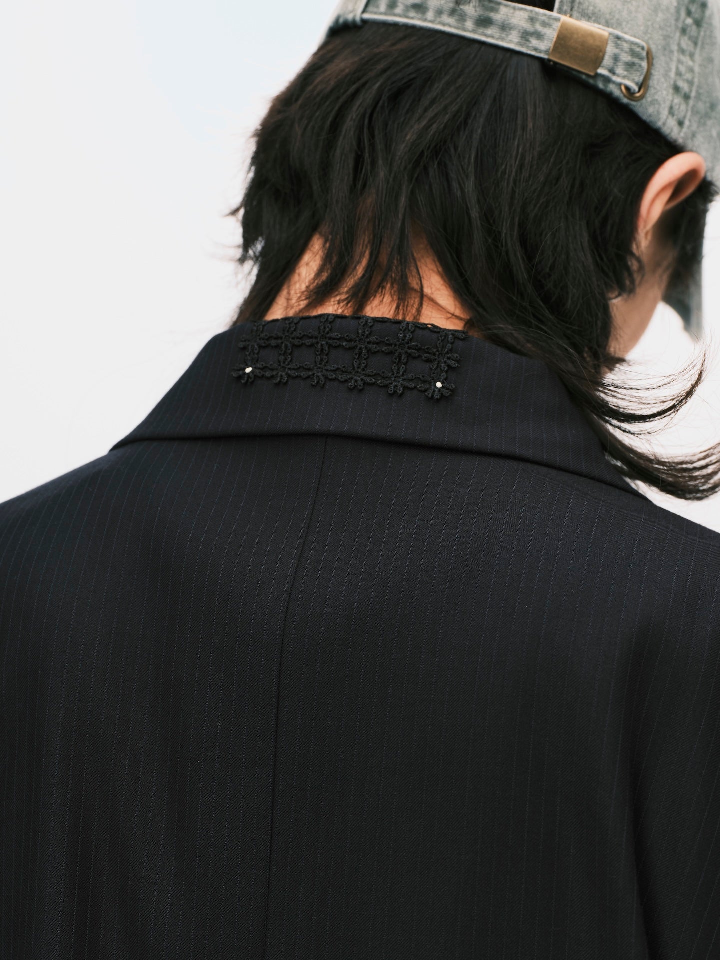 DOUBLE BREASTED SUIT JACKET BLACK