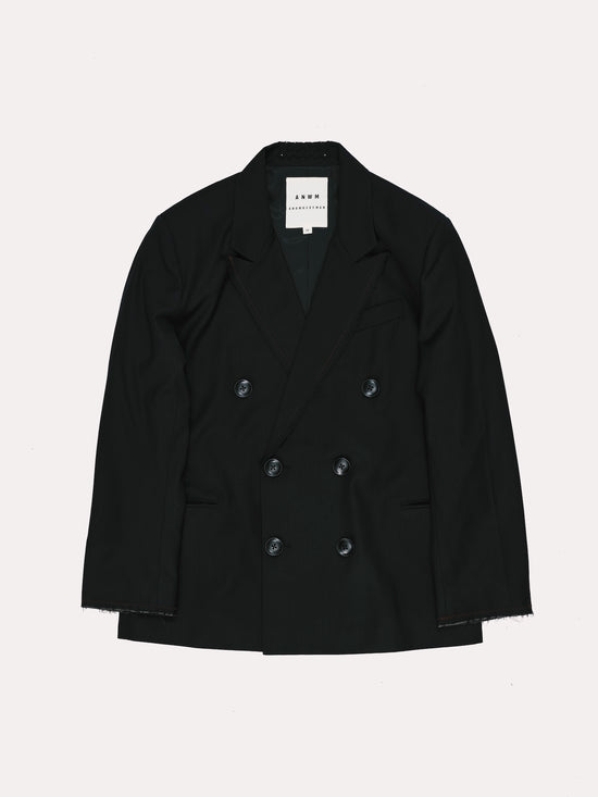 DOUBLE BREASTED SUIT JACKET BLACK