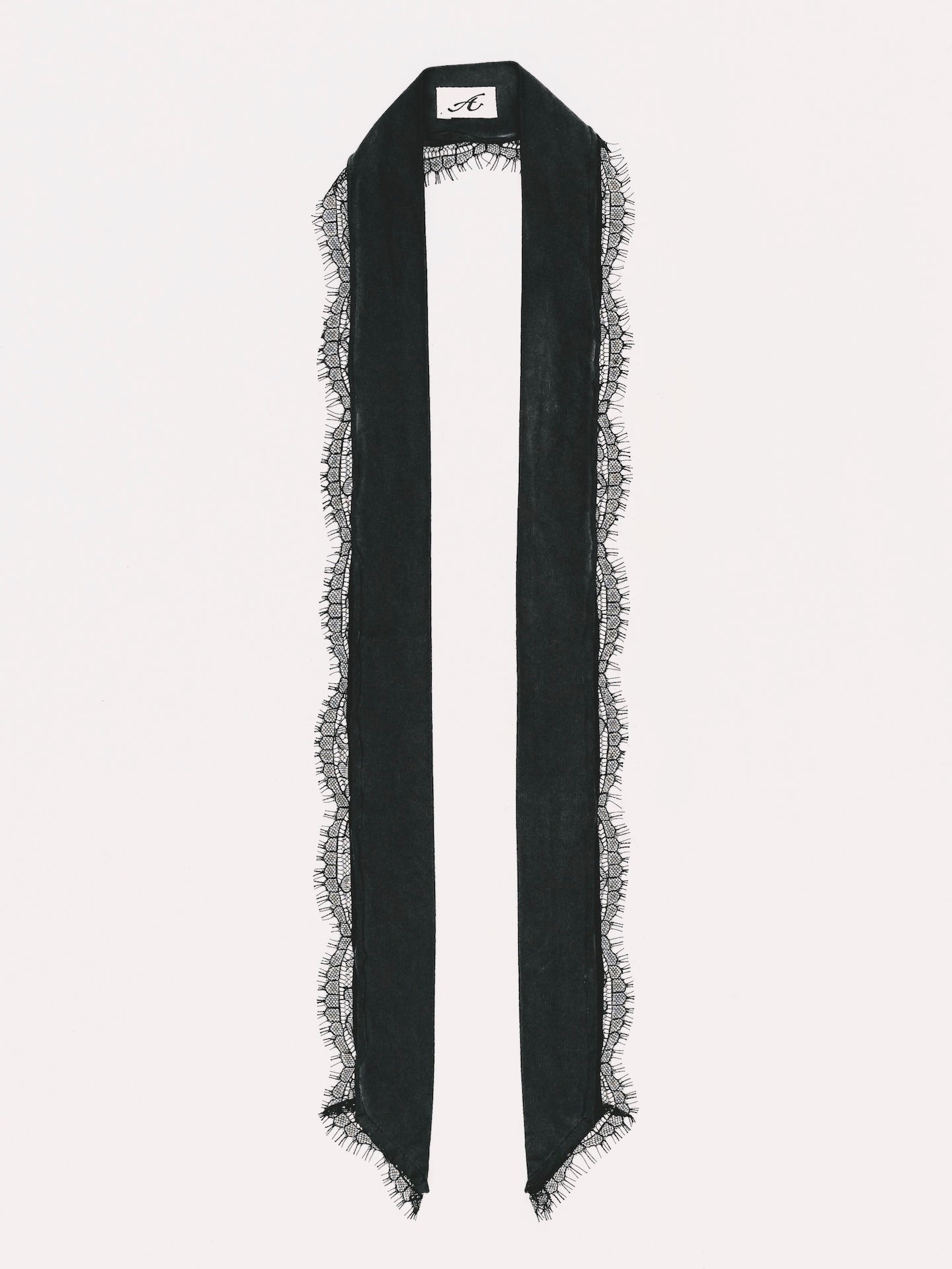 LACE WASHED SCARF BLACK (WOMEN)