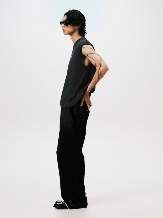 "A" BASIC SLEEVLESS TOP GREY