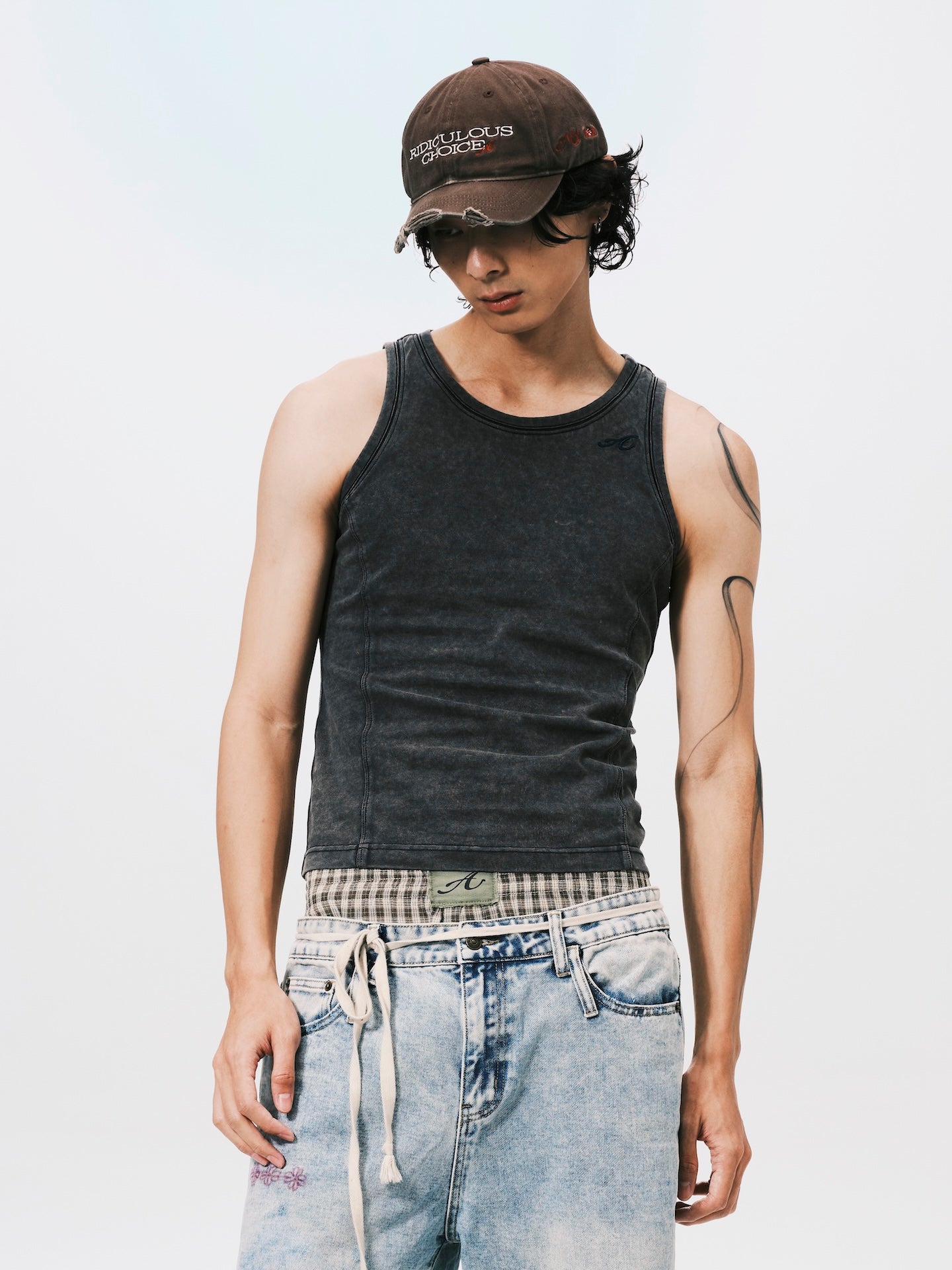 WASHED TANK TOP GREY