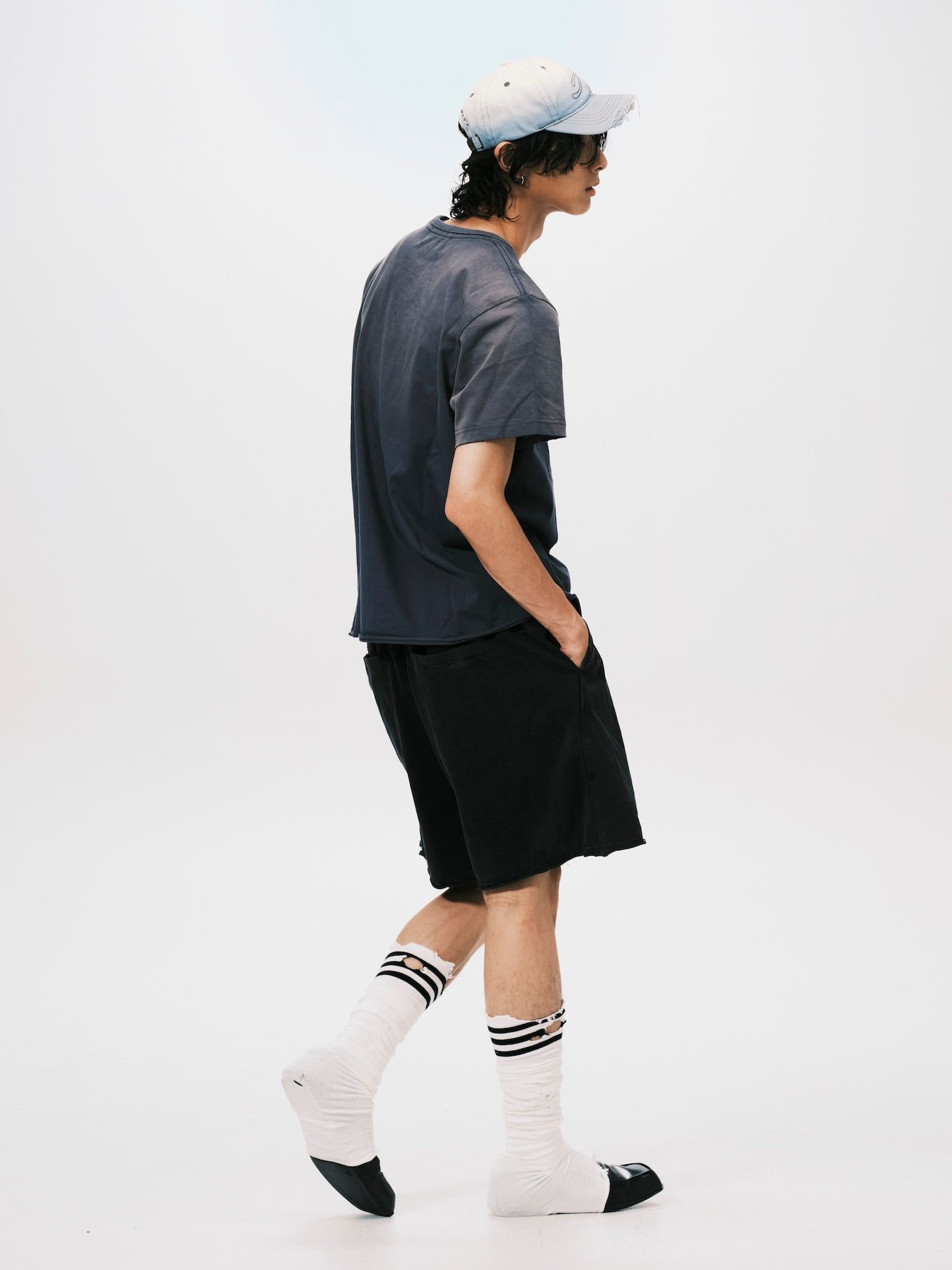 WANFF PRINT OVERSIZE TEE GREY
