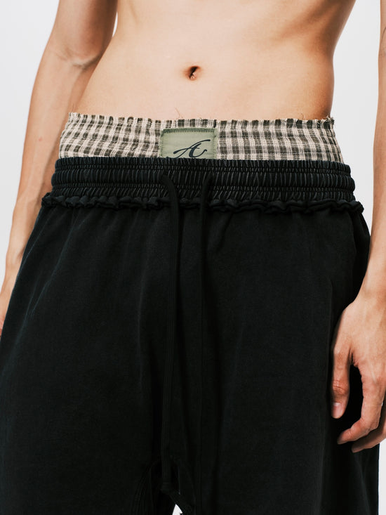 "A" PATCH CHECK BOXER BROWN (GENDER FREE)