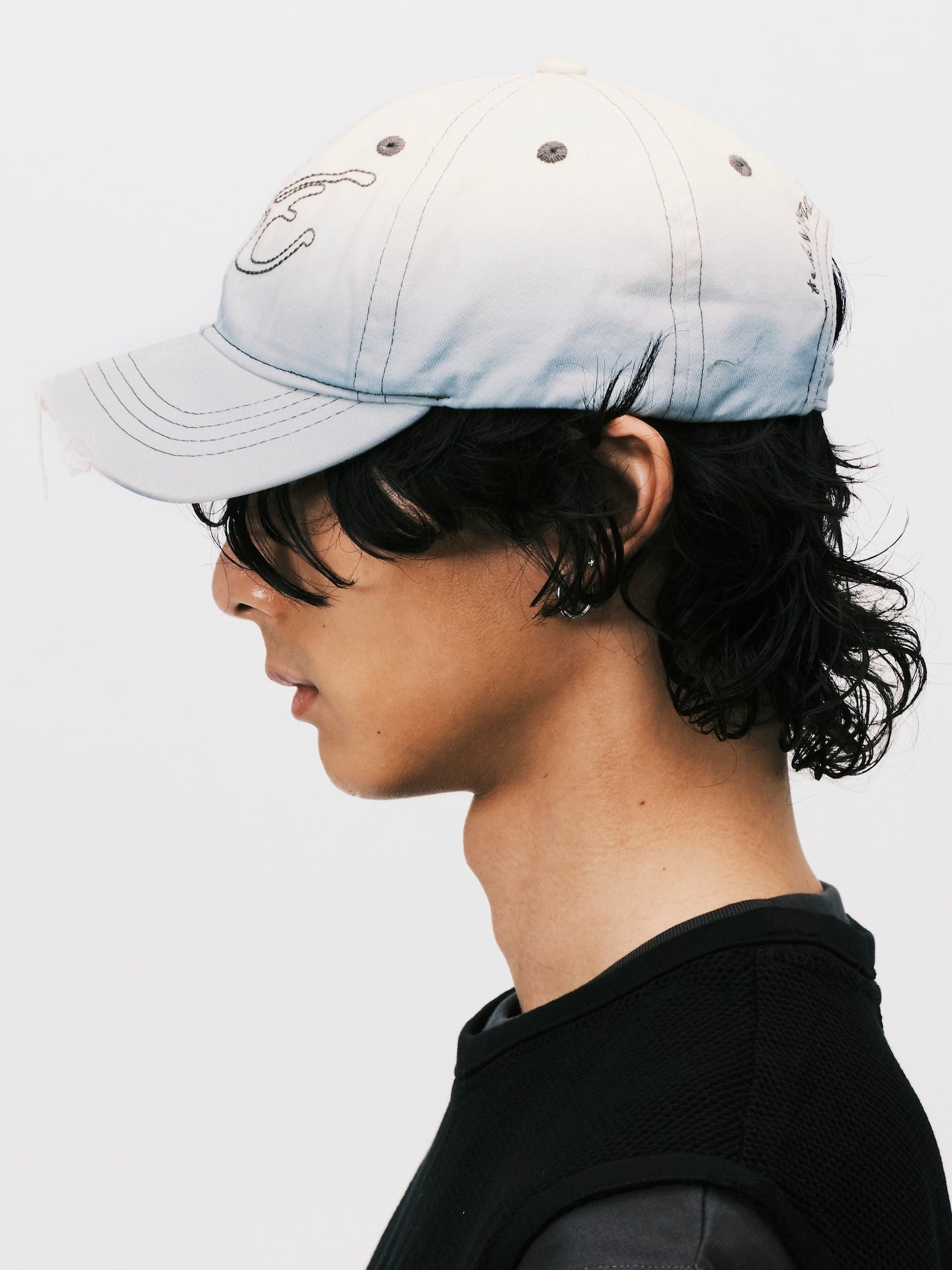 RAW EDGE BASEBALL CAP WHITE BLUE