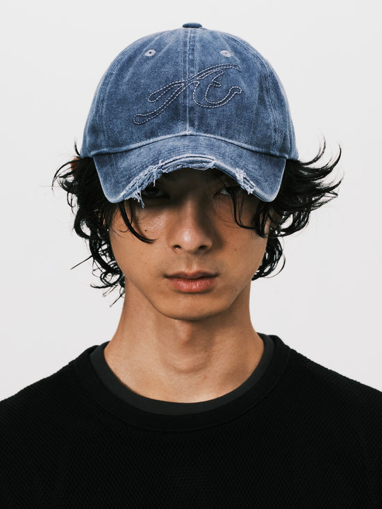 RAW EDGE BASEBALL CAP BLUE
