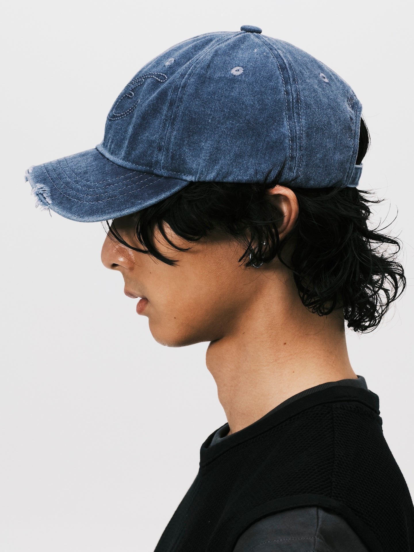 RAW EDGE BASEBALL CAP BLUE