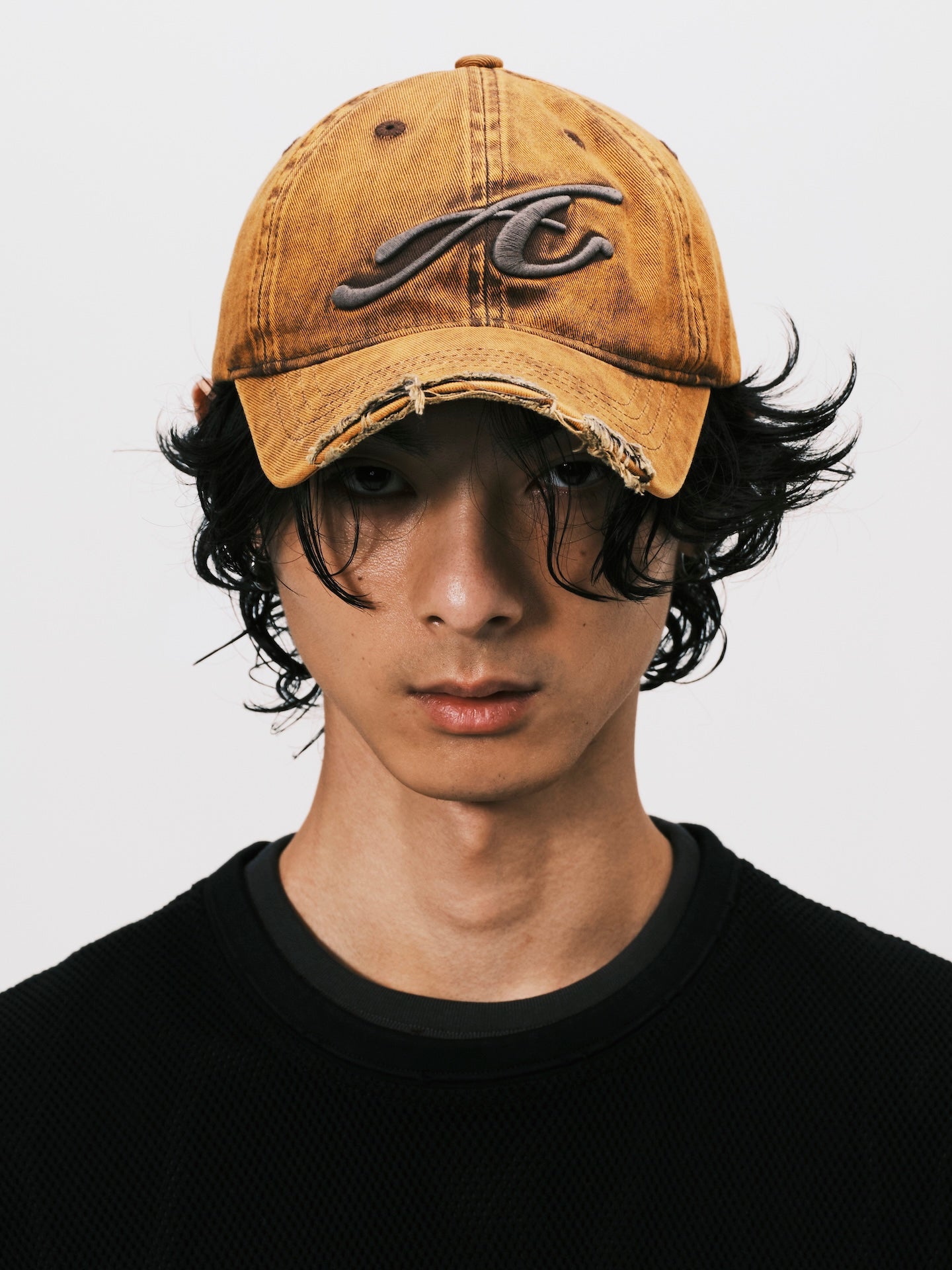 RAW EDGE BASEBALL CAP ORANGE