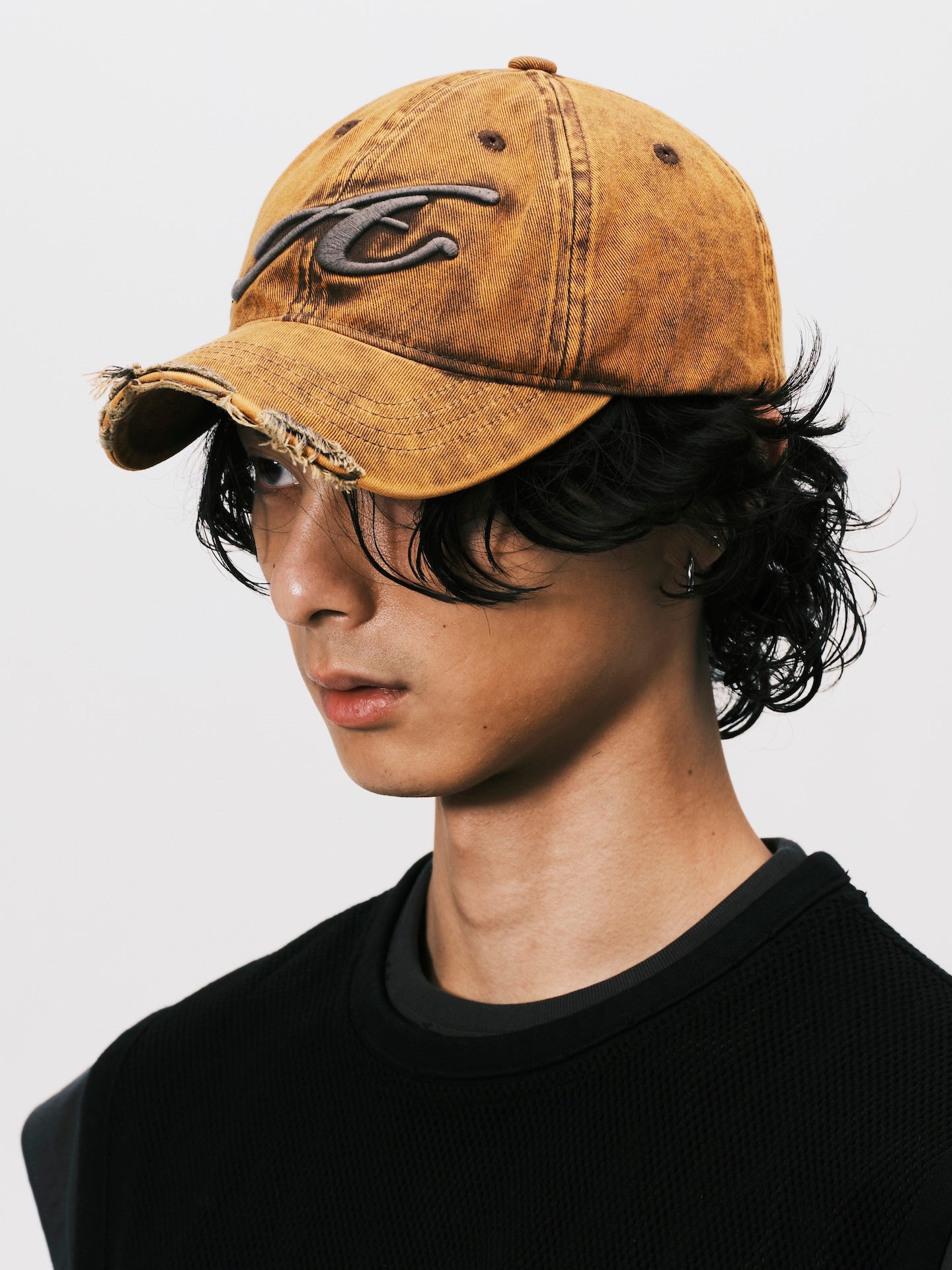 RAW EDGE BASEBALL CAP ORANGE