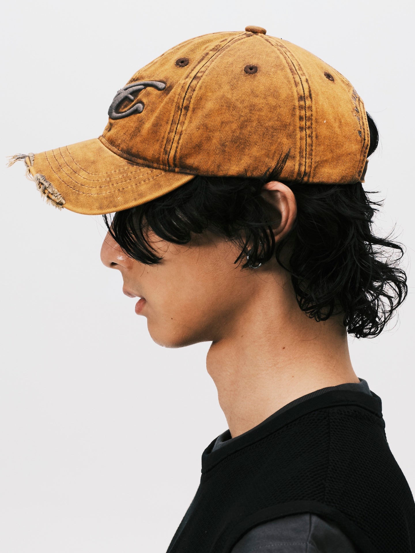 RAW EDGE BASEBALL CAP ORANGE