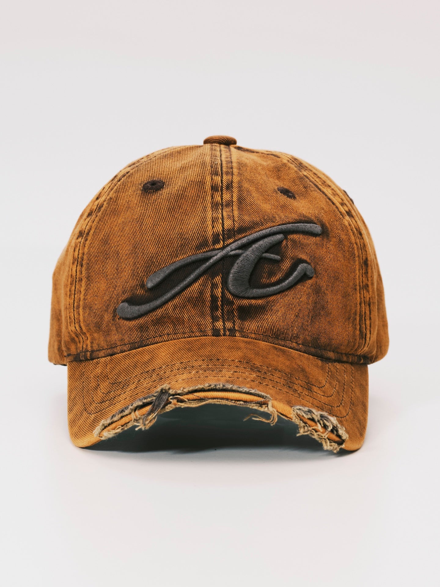 RAW EDGE BASEBALL CAP ORANGE