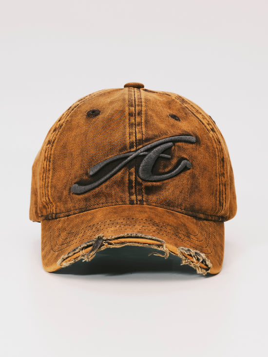 RAW EDGE BASEBALL CAP ORANGE