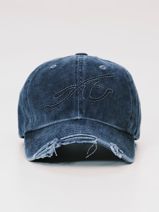 RAW EDGE BASEBALL CAP BLUE