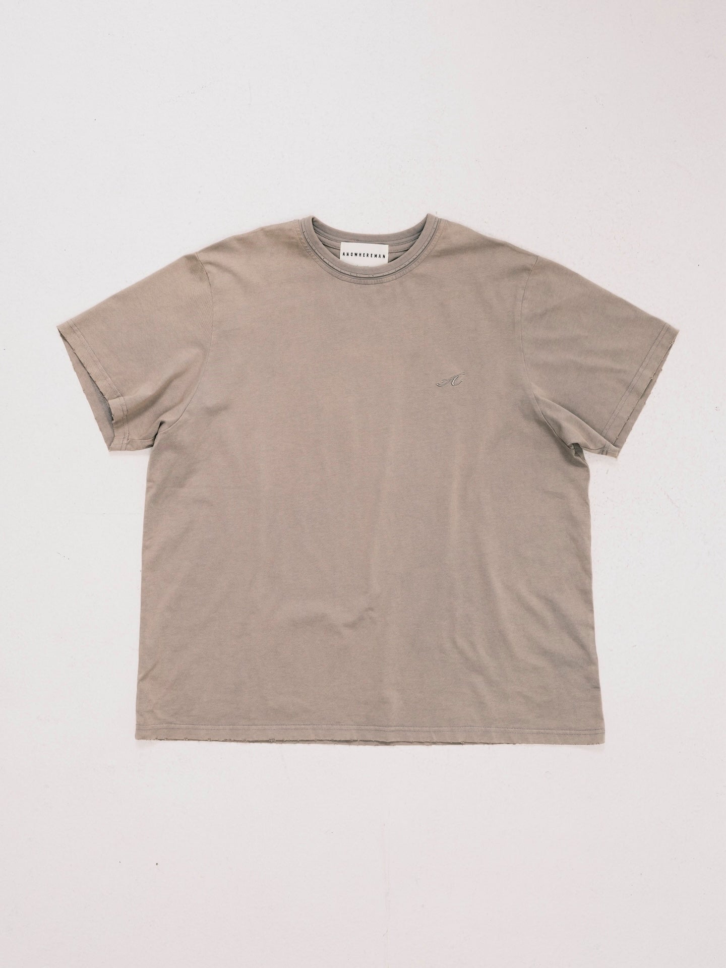"A" OVERSIZE SS TEE BEIGE
