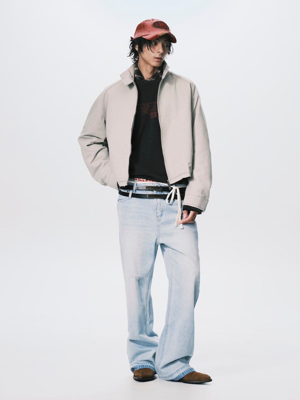 RAGLAN ZIP-UP JACKET BEIGE