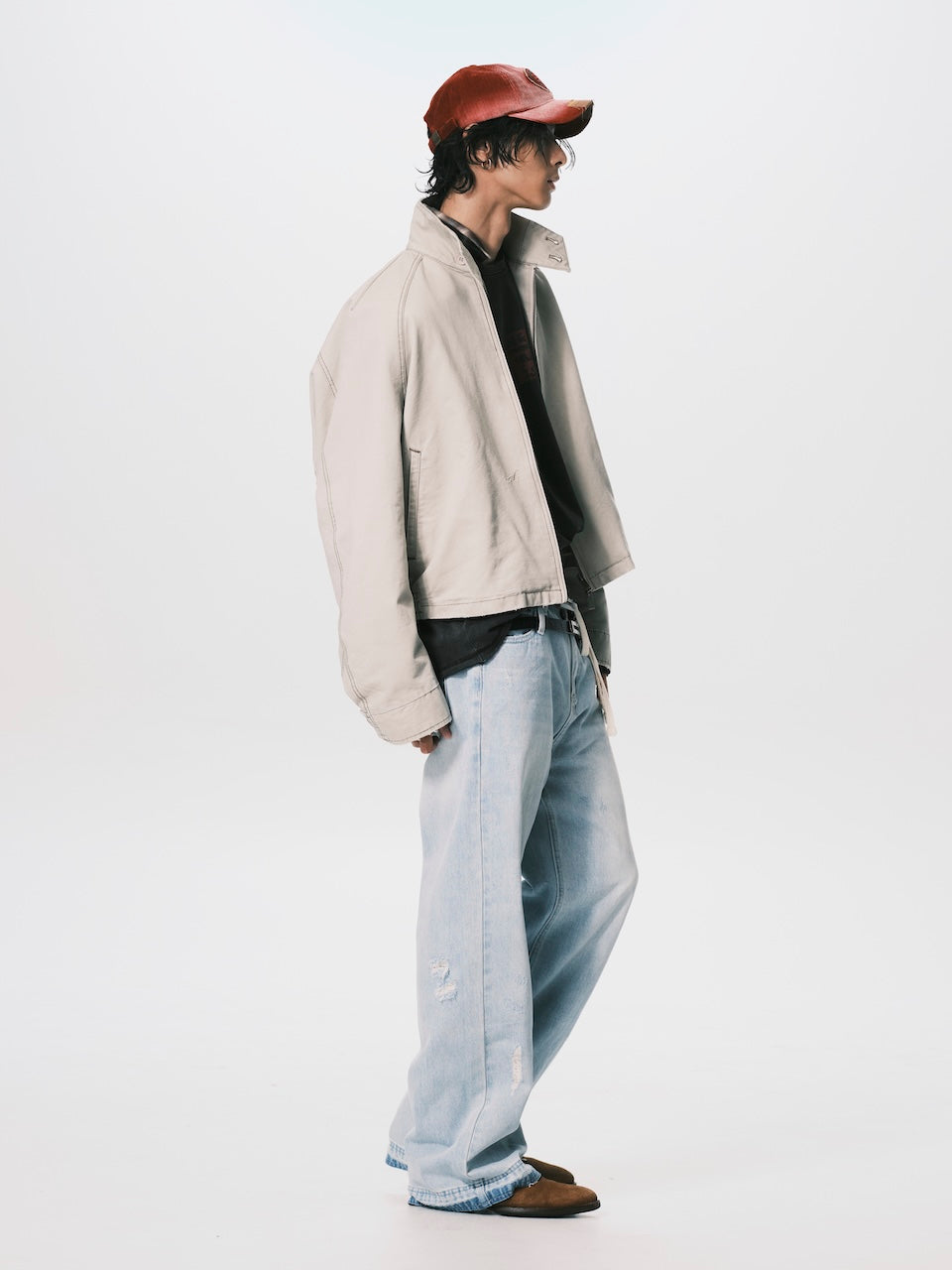 RAGLAN ZIP-UP JACKET BEIGE