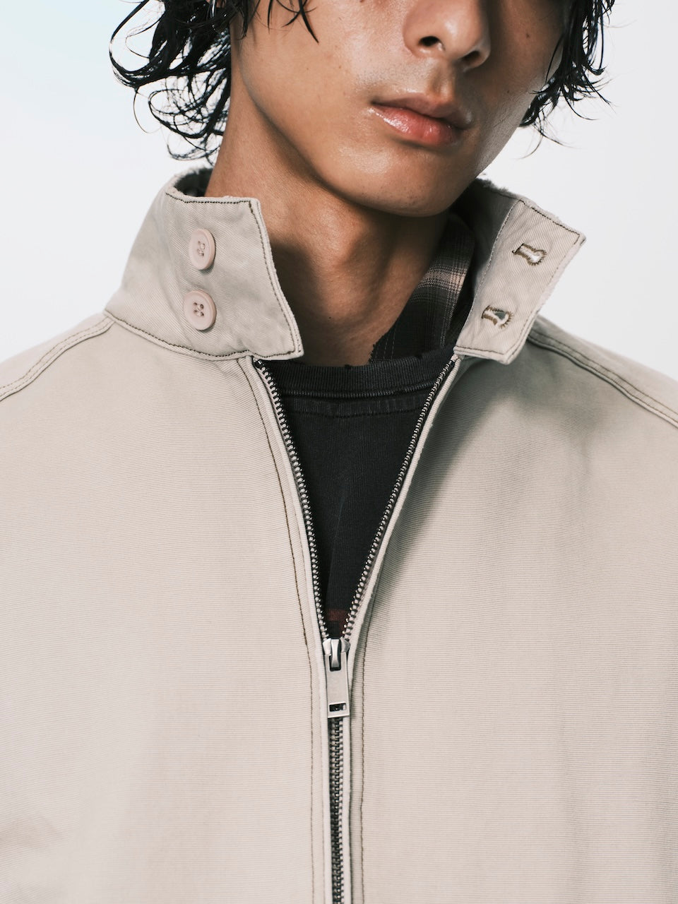 RAGLAN ZIP-UP JACKET BEIGE