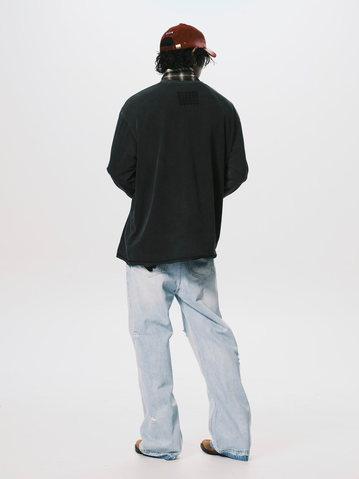 WASHED OVERSIZED GRAPHIC TEE BLACK