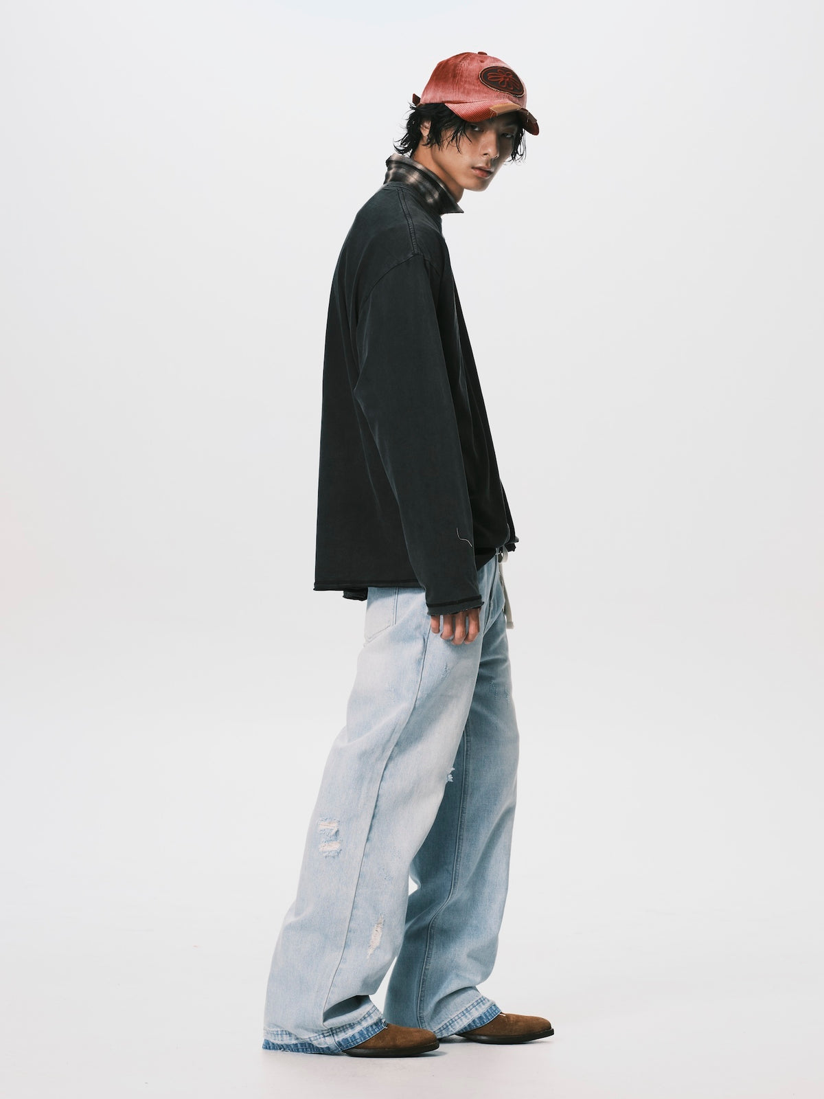 WASHED OVERSIZED GRAPHIC TEE BLACK