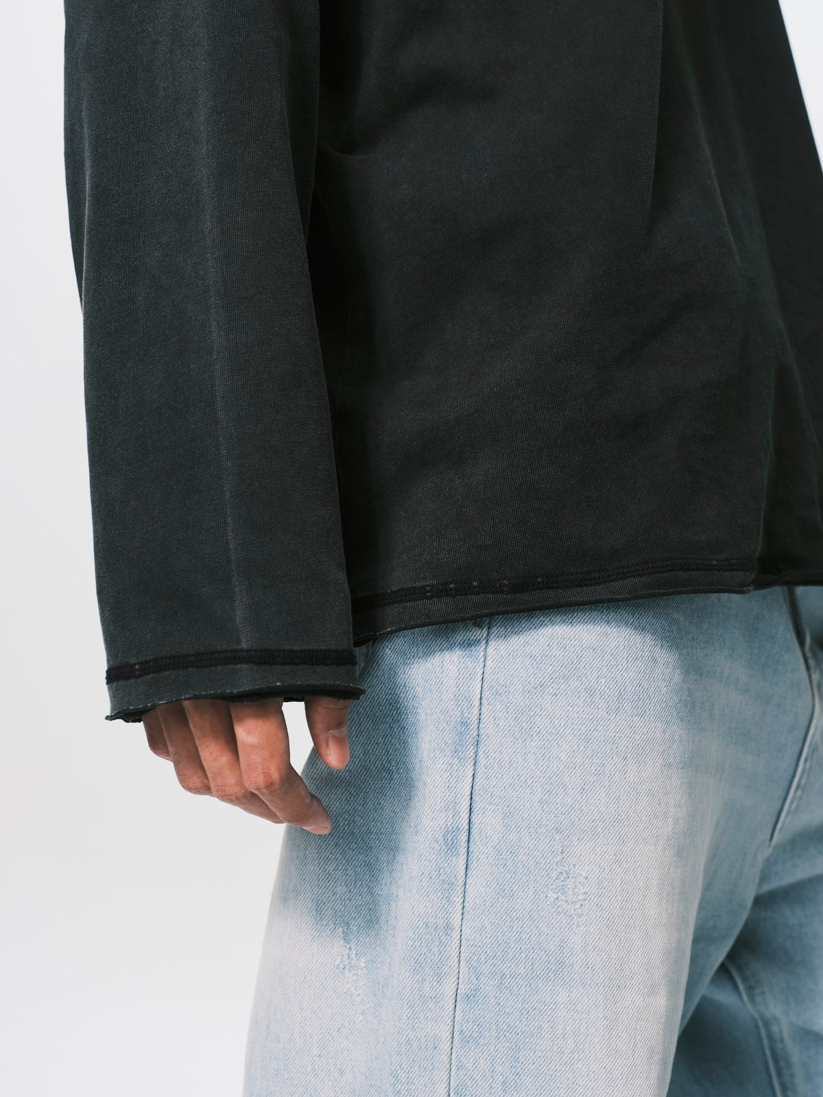 WASHED OVERSIZED GRAPHIC TEE BLACK
